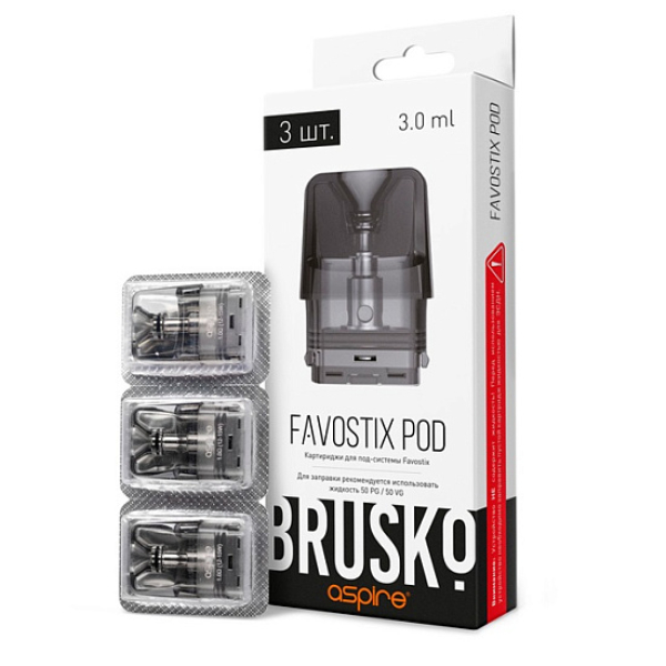 Сменный Картридж Brusko Favostix 0.6 Ом, Упак. 3 Шт в Санкт-Петербурге