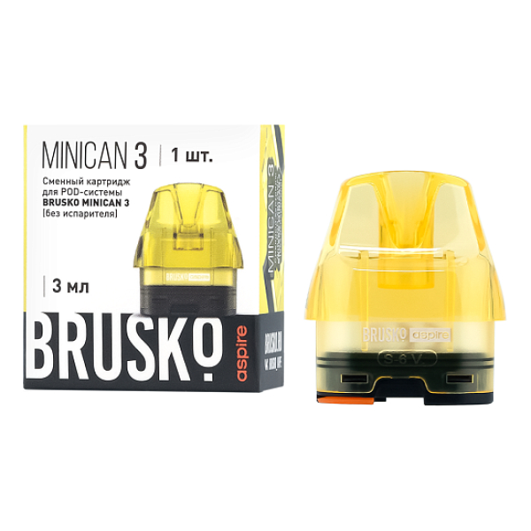 Сменный Картридж Brusko Minican 3, (Жёлтый), 3 Мл, Упак. 1 Шт в Санкт-Петербурге