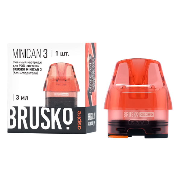 Сменный Картридж Brusko Minican 3, (Красный), 3 Мл, Упак. 1 Шт в Санкт-Петербурге