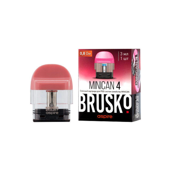 Сменный Картридж Brusko Minican 4 (3Мл) 0,8 Ом, Упак. 1 Шт розовый в Санкт-Петербурге