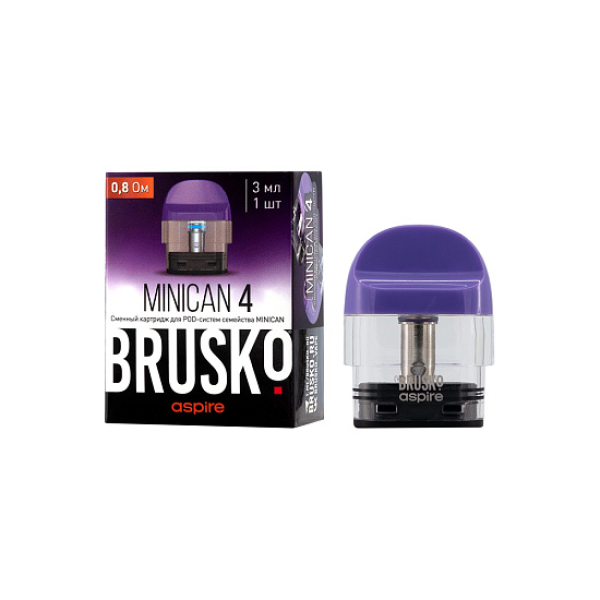 Сменный Картридж Brusko Minican 4 (3Мл) 0,8 Ом, Упак. 1 Шт синий в Санкт-Петербурге