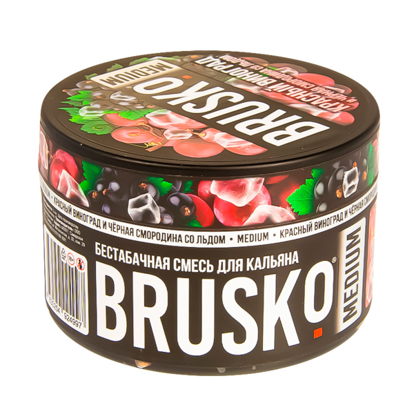 Смесь Brusko Medium Красный Виноград И Чёрная Смородина Со Льдом  250 гр в Санкт-Петербурге
