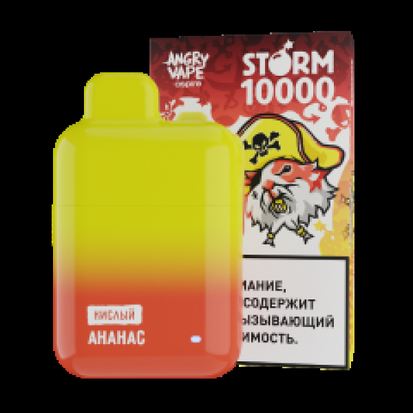 Электронка Angry Vape  Storm Ананас 10000 затяжек в Санкт-Петербурге