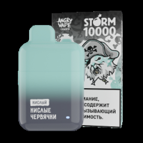 Электронка Angry Vape  Storm Кислые Червячки 10000 затяжек в Санкт-Петербурге