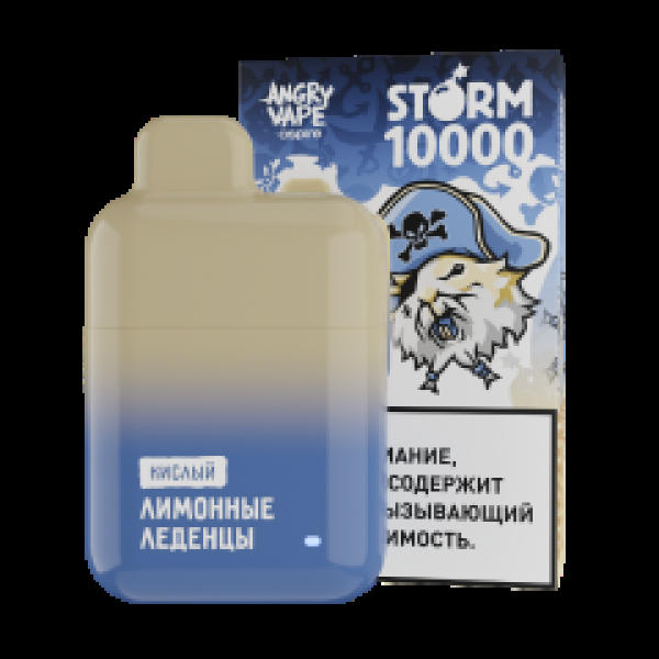Электронка Angry Vape  Storm Лимонные Леденцы 10000 затяжек в Санкт-Петербурге