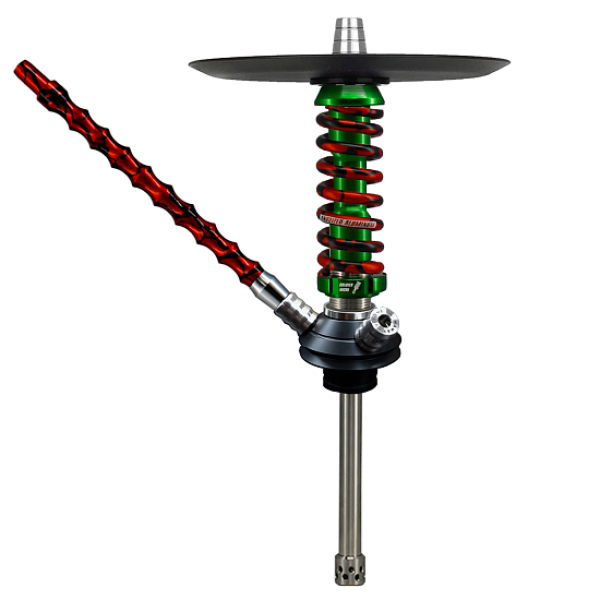 Кальян Mamay Customs Coilovers Micro Зеленый Красный Сплеш  в Санкт-Петербурге