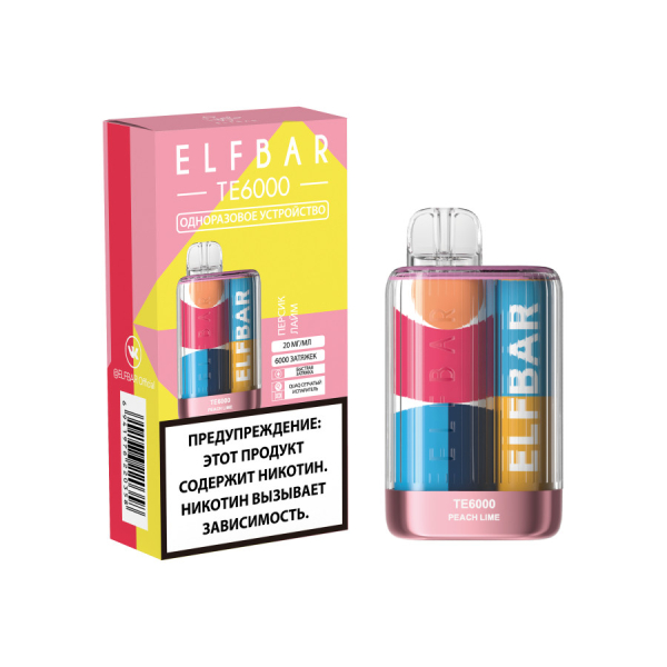 ЭСДН ELF BAR Te Персик Лайм 6000 затяжек в Санкт-Петербурге