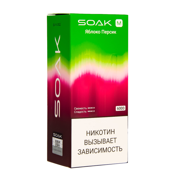 ЭСДН SOAK M Apple Peach Bonbon 6000 тяг в Санкт-Петербурге