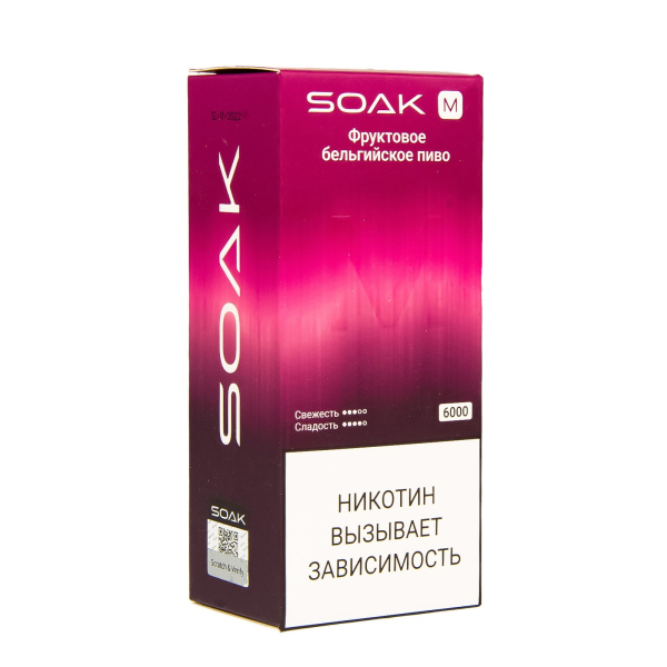 ЭСДН SOAK M Fruit Belgian Beer 6000 тяг в Санкт-Петербурге