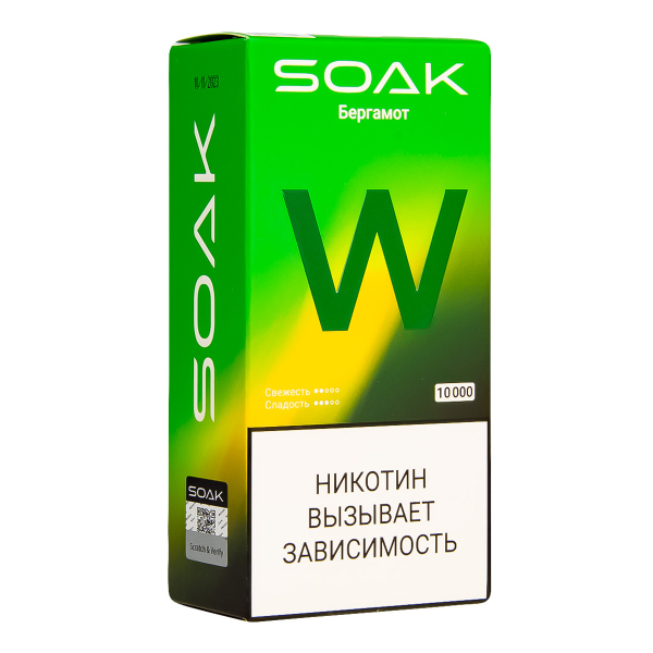 Электронная сигарета Soak W Бергамот 10000 в Санкт-Петербурге