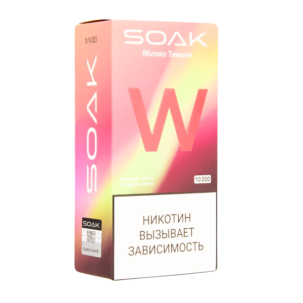 Электронная сигарета Soak W Яблоко Тимьян 10000 в Санкт-Петербурге