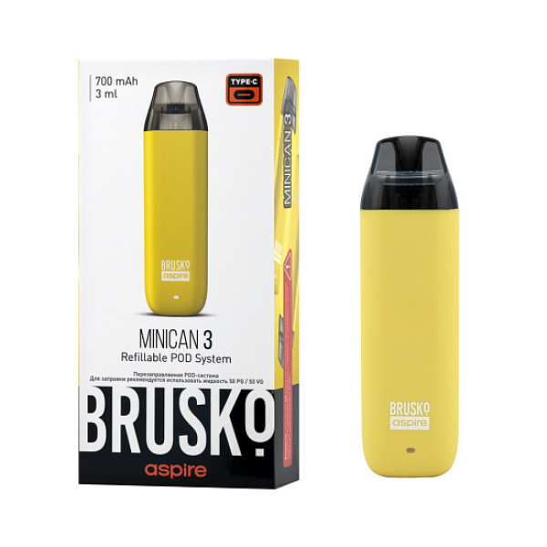 POD-система Brusko Minican 3 Жёлтый в Санкт-Петербурге