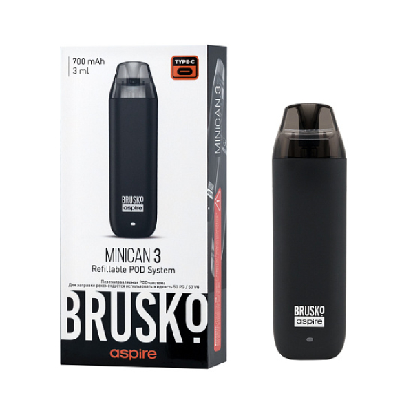 POD-система Brusko Minican 3 Чёрный в Санкт-Петербурге