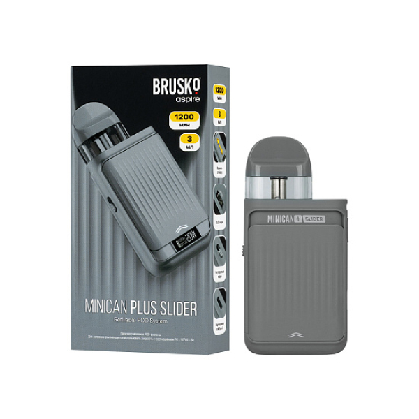 POD-система Brusko Minican Plus Slider Серый в Санкт-Петербурге