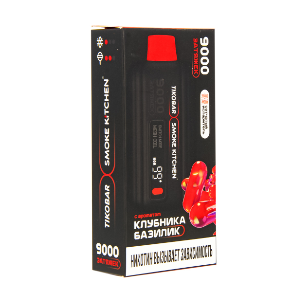 Электронка Tikobar X Smoke Kitchen Solo Клубника Базилик 9000 тяг в Санкт-Петербурге