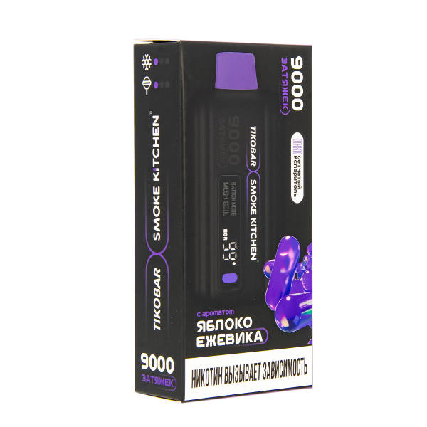Электронка Tikobar X Smoke Kitchen Solo Яблоко Ежевика 9000 тяг в Санкт-Петербурге