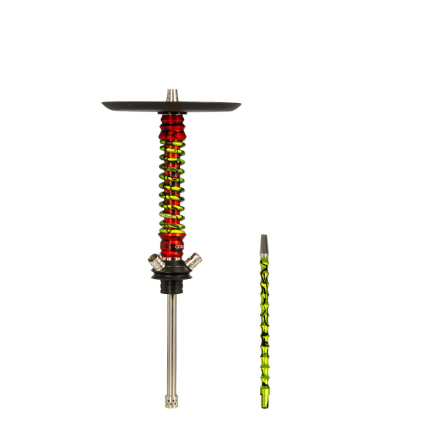 Кальян Mamay Customs Coilovers Mini Красный Сплеш Салатовый Сплеш в Санкт-Петербурге