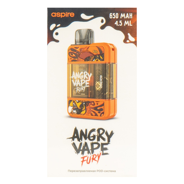 POD-система Brusko Angry Vape Fury 650 Mah Оранжевый в Санкт-Петербурге