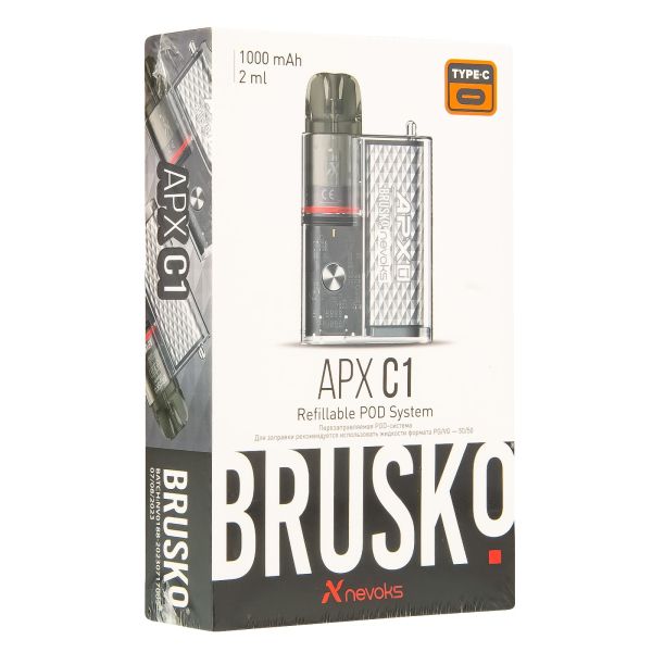 POD-система Brusko Apx C1 Серебристый Кристалл в Санкт-Петербурге