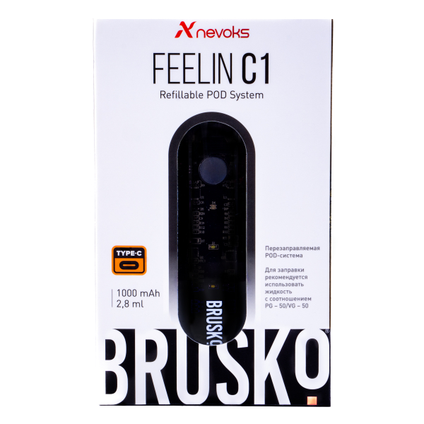 POD-система Brusko Feelin C1 Черный в Санкт-Петербурге