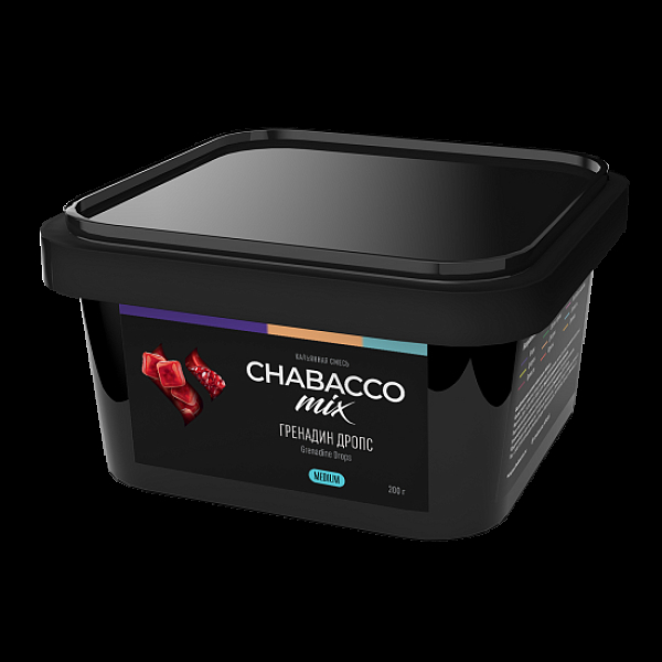 Бестабачная смесь Chabacco Mix Grenadine Drops Гренадин Дропс  Medium 200 грамм в Санкт-Петербурге