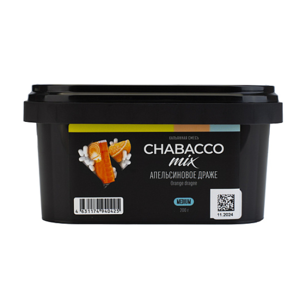 Бестабачная смесь Chabacco Mix Orange Dragee Апельсиновое Драже  Medium 200 грамм в Санкт-Петербурге