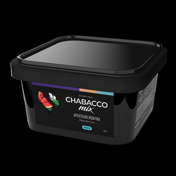 Бестабачная смесь Chabacco Mix Watermelon Gum Арбузная Жвачка  Medium 200 грамм в Санкт-Петербурге