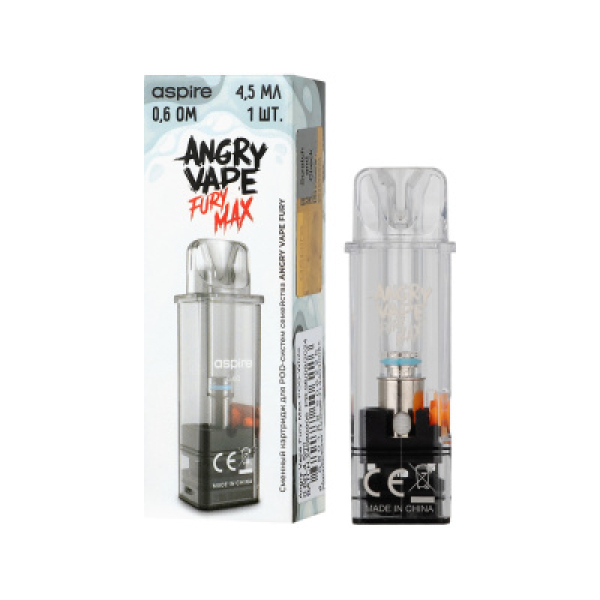 Картридж Angry Vape Fury Max Белый 45 мл 0.6 Ом ( 1 шт.) в Санкт-Петербурге