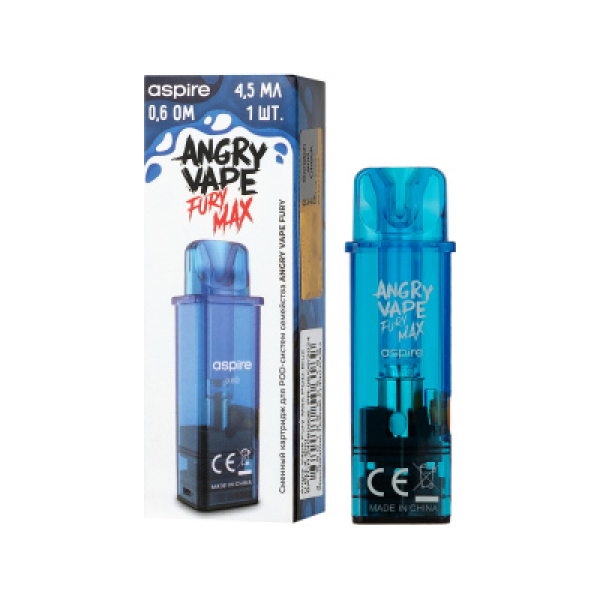 Картридж Angry Vape Fury Max Синий 45 мл 0.6 Ом ( 1 шт.) в Санкт-Петербурге