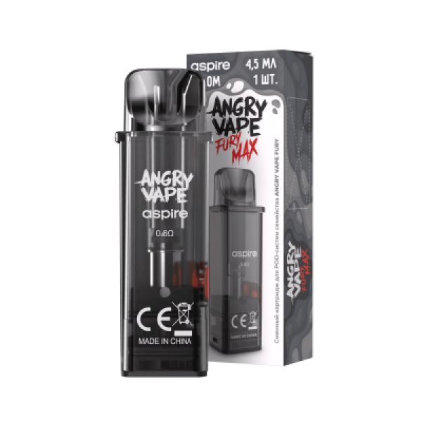Картридж Angry Vape Fury Max Чёрный 45 мл 0.6 Ом ( 1 шт.) в Санкт-Петербурге