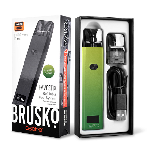 POD-система Brusko Favostix      Зеленый Градиент в Санкт-Петербурге
