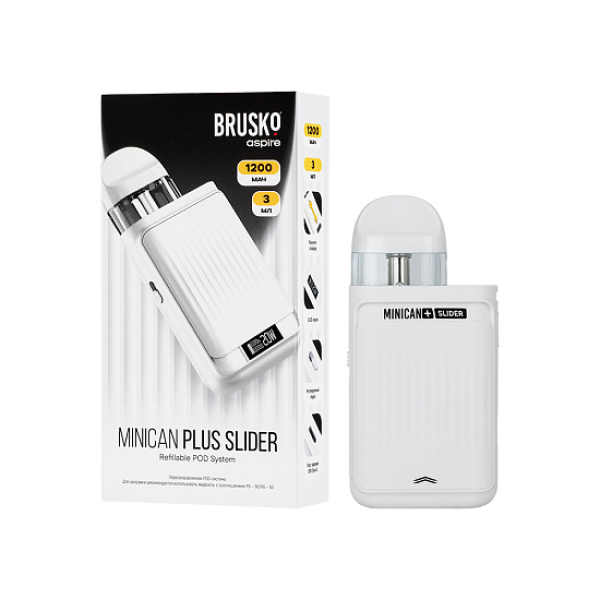 POD-система Brusko Minican      Plus Slider Белый в Санкт-Петербурге