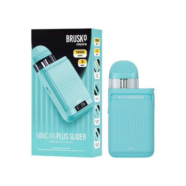 POD-система Brusko Minican      Plus Slider Бирюзовый в Санкт-Петербурге