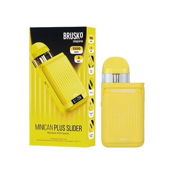 POD-система Brusko Minican      Plus Slider Жёлтый в Санкт-Петербурге