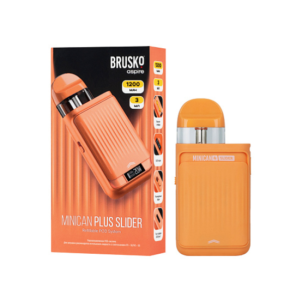 POD-система Brusko Minican      Plus Slider Оранжевый в Санкт-Петербурге