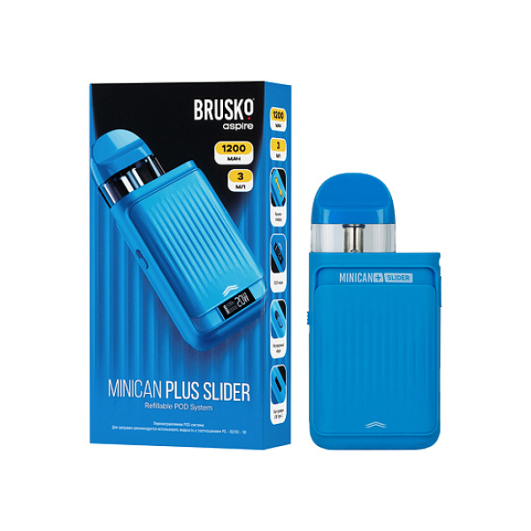 POD-система Brusko Minican      Plus Slider Синий в Санкт-Петербурге