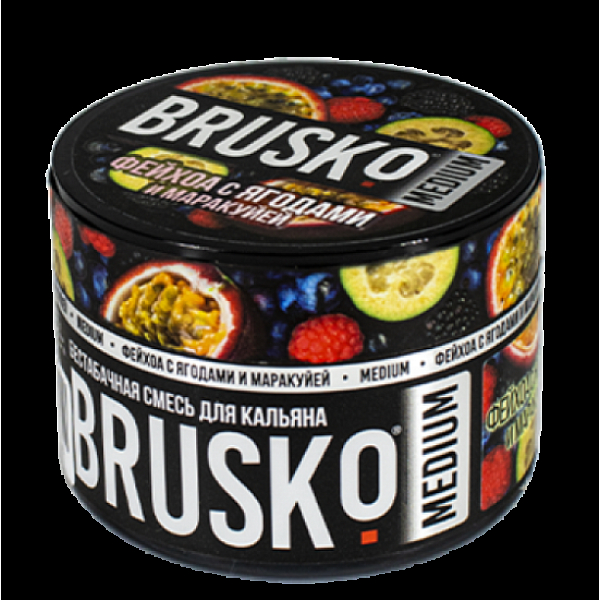 Бестабачная смесь Brusko Zero Фейхоа С Ягодами И Маракуйей 50 грамм в Санкт-Петербурге