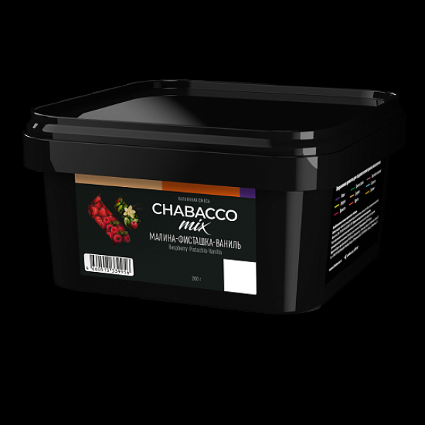 Бестабачная смесь Chabacco Mix Raspberry Pistachio Vanilla Малина Фисташка Ваниль Medium 200 грамм в Санкт-Петербурге