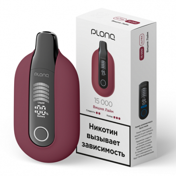 Электронная сигарета Plonq Ultra Вишня Лайм 12000 затяжек в Санкт-Петербурге