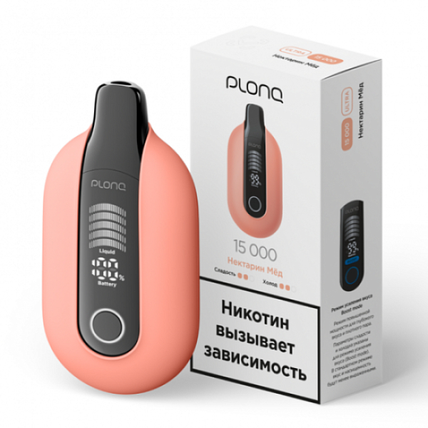 Электронная сигарета Plonq Ultra Нектарин Мёд 12000 затяжек в Санкт-Петербурге